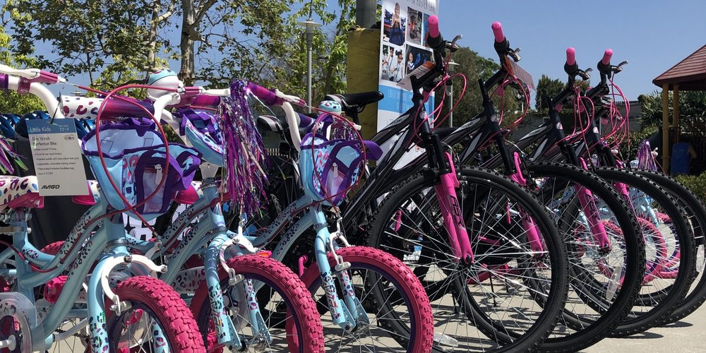 Bikes built by HBO summer interns