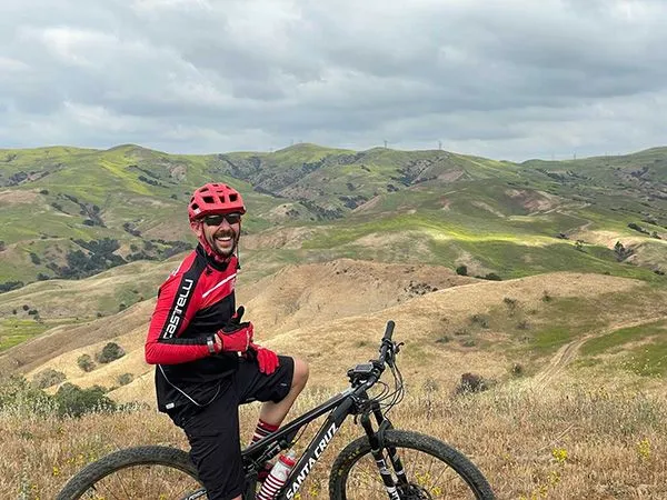 Josh on a bike