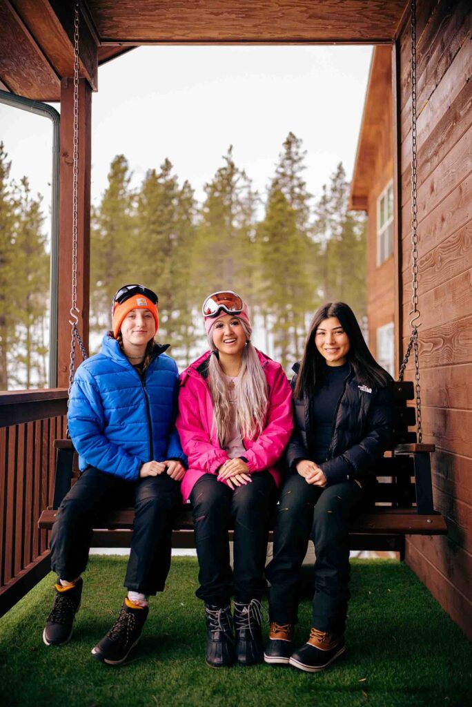 Family Fellowship scholars at their annual retreat wearing snow gear