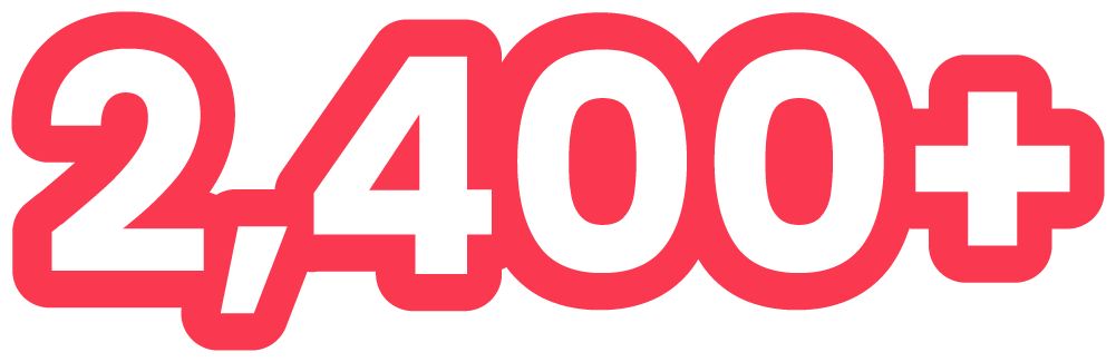 2,400+