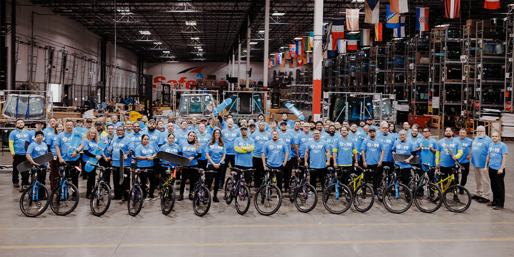 Skateboard and Bike Build Team Building with the Safelite Team