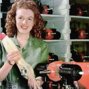Norma Jeane working at the Radioplane Company Factory