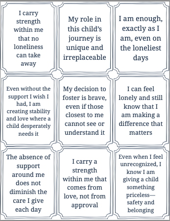 support for foster parents