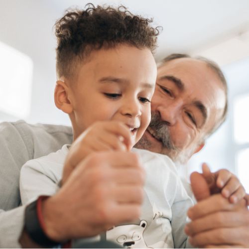 grandpa and grandson kinship care